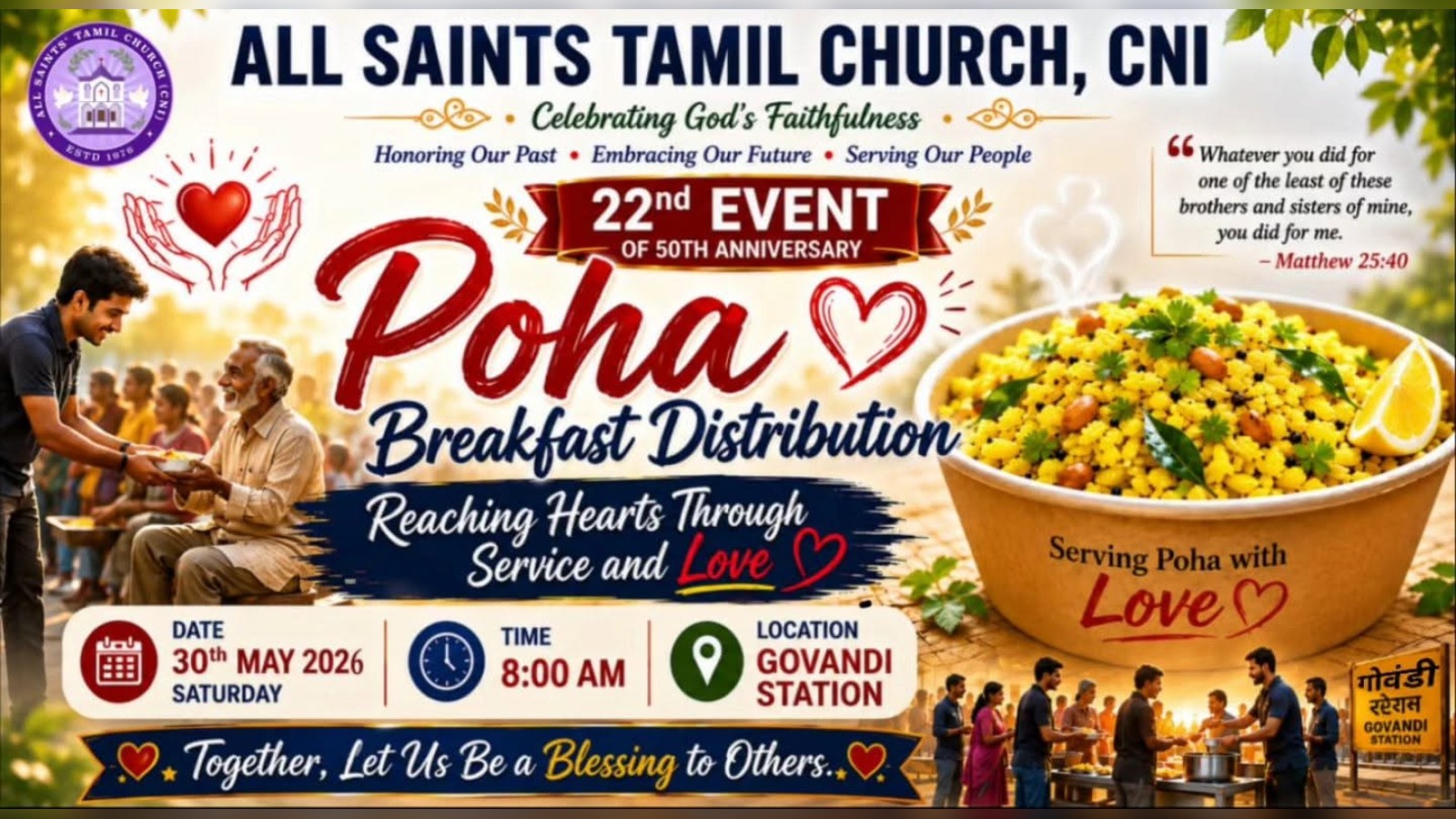 Poha Breakfast Distribution cover