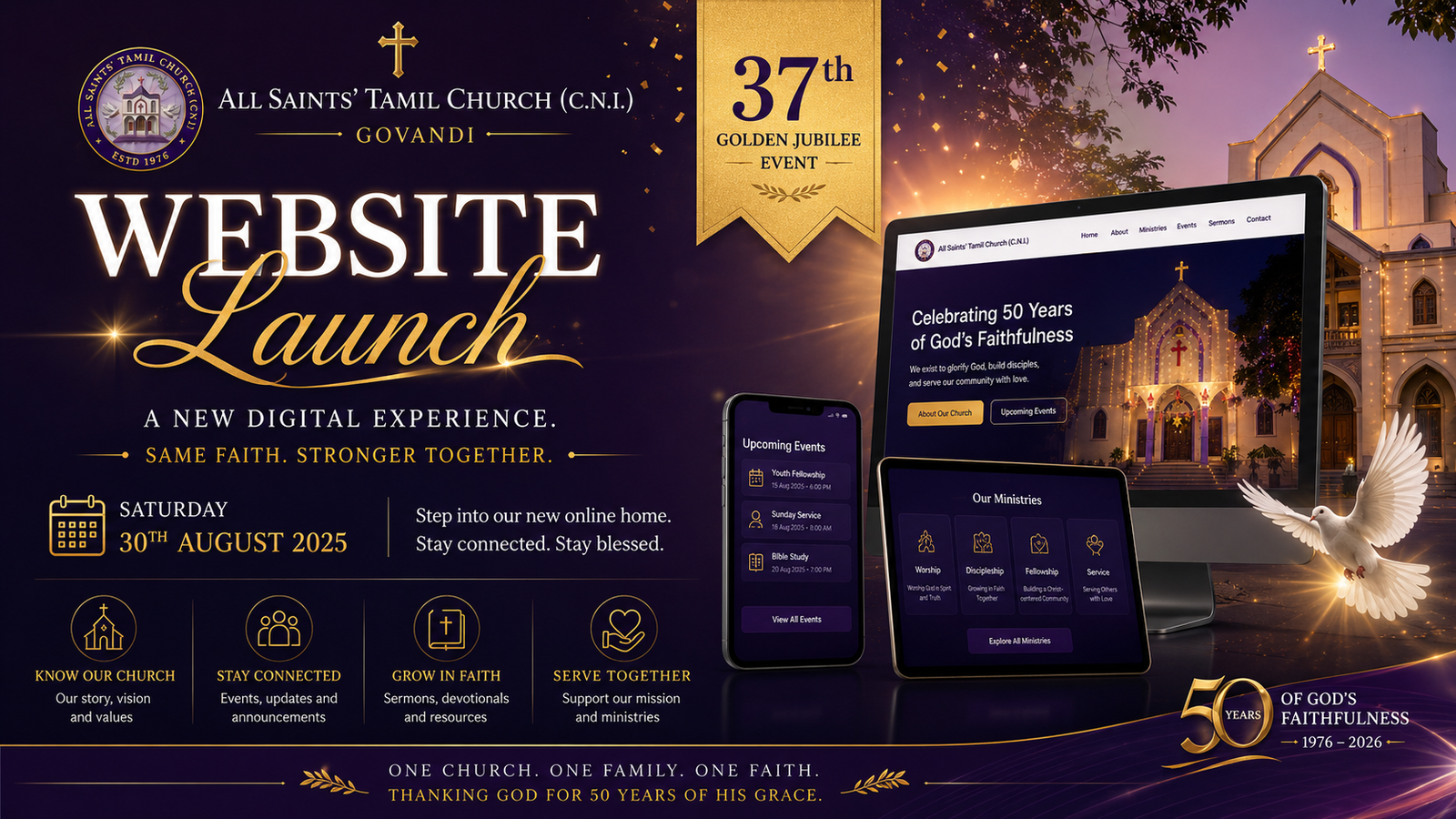 All Saints’ Tamil Church Website Launch cover