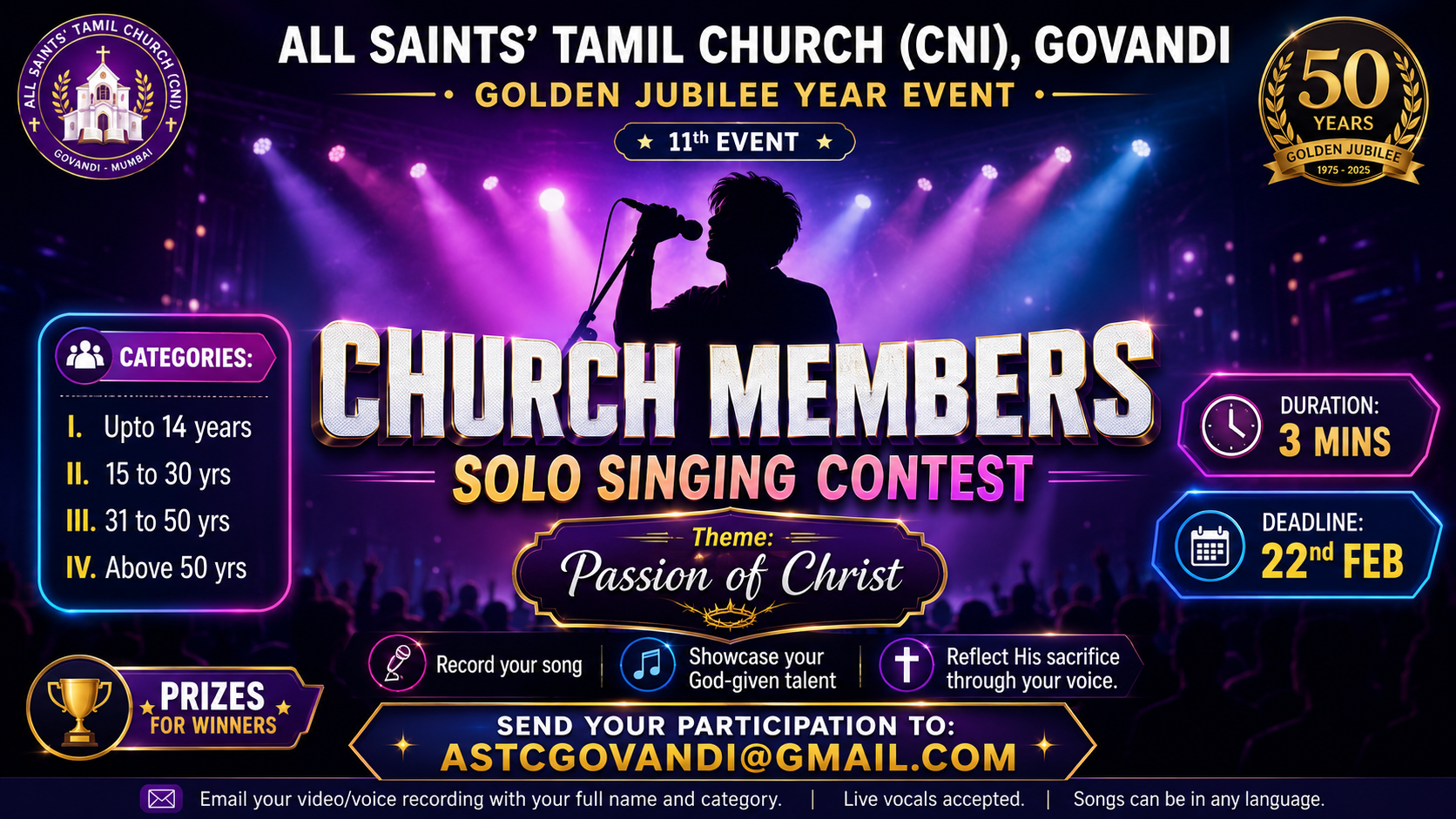 Church Members Solo Singing Contest cover