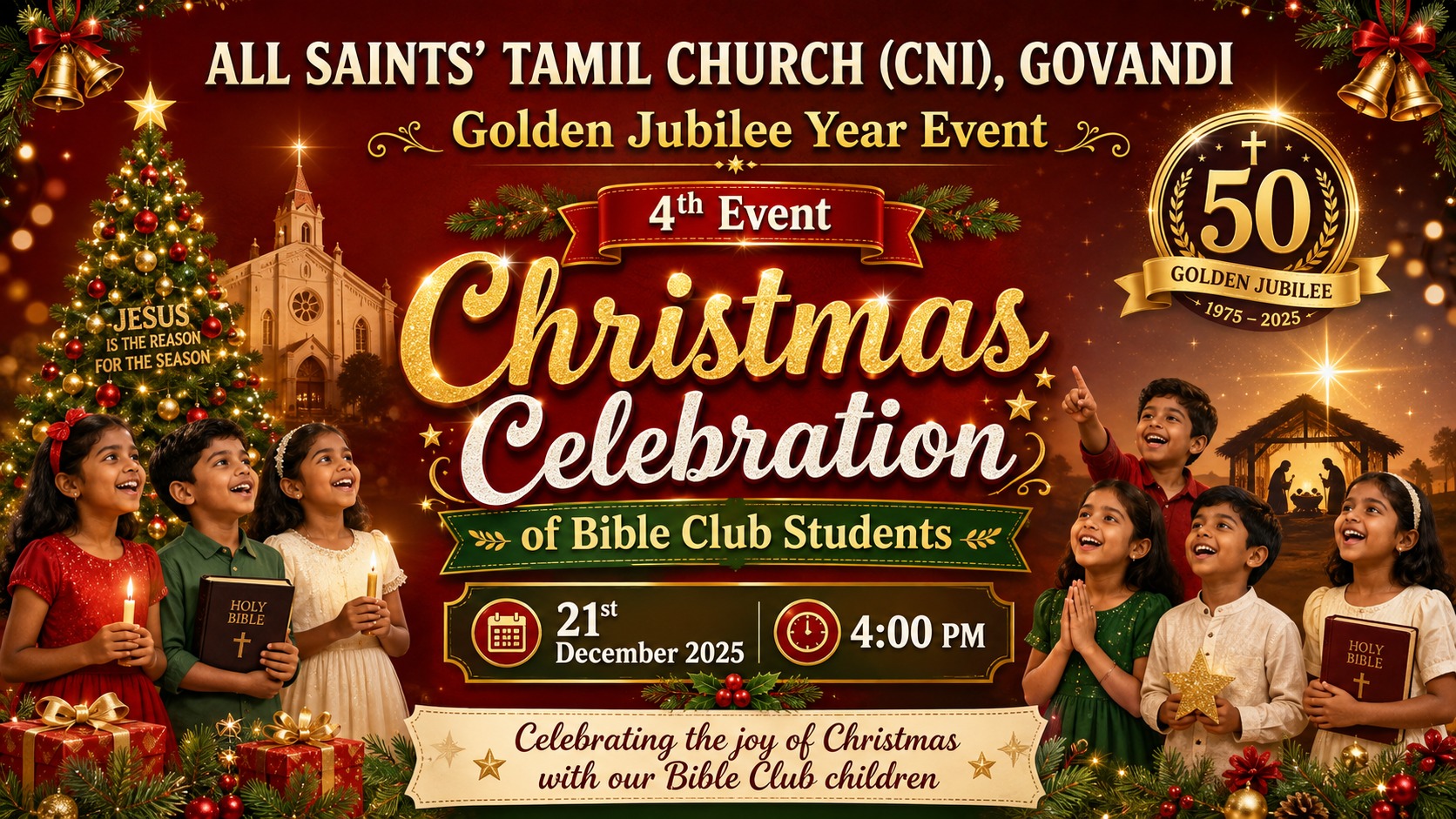 Christmas Celebration of Bible Club Students cover