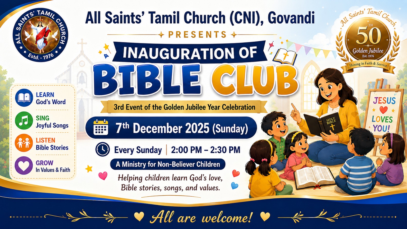 Inauguration of Bible Club cover